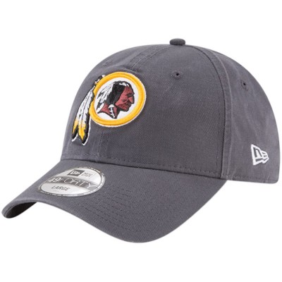 Men's Washington Redskins New Era Graphite Core 49FORTY Fitted Hat 2934345